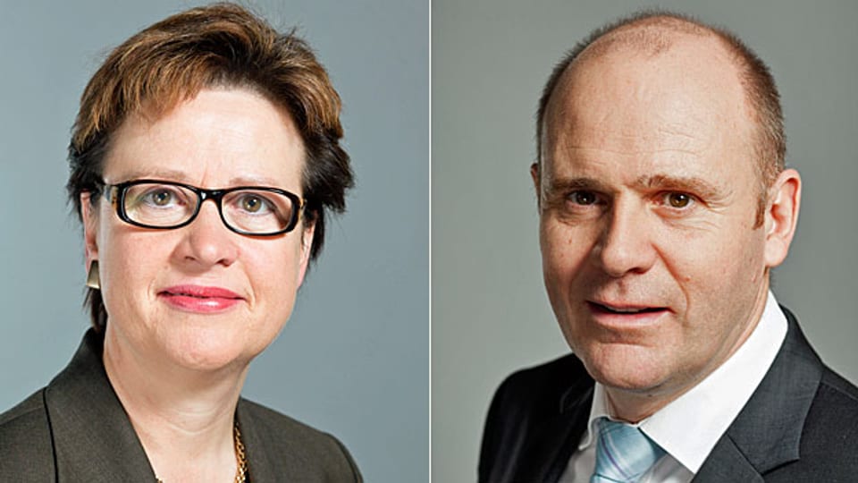 SP-Nationalrätin Edith Graf Litscher und SVP-Nationalrat Thomas Hurter.