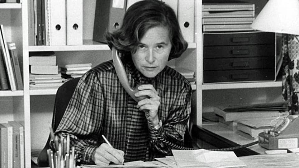 Elisabeth Kopp am 1. Oktober 1984 zu Hause in Zumikon.