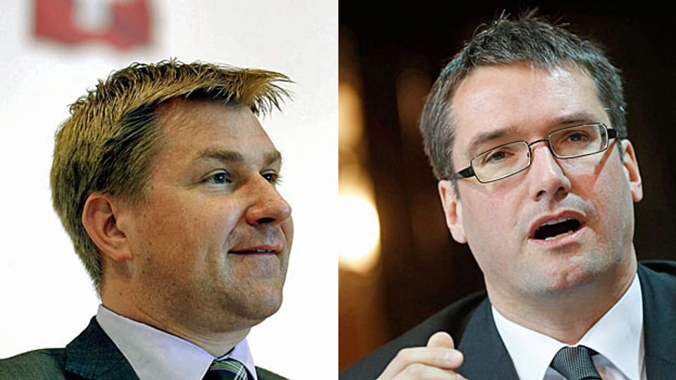 SVP-Präsident Toni Brunner und SP-Präsident Christian Levrat.