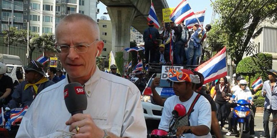 Urs Morf, Asien-Korrespondent, an den Demonstrationen in Bangkok.