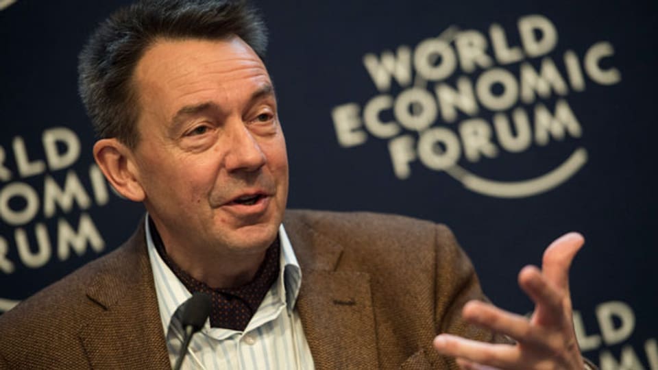 Peter Maurer, Präsident des Internationalen Komitees vom Roten Kreuz (IKRK), spricht während einer Podiumsdiskussion World Economic Forum, WEF, in Davos, im  Januar 2014.