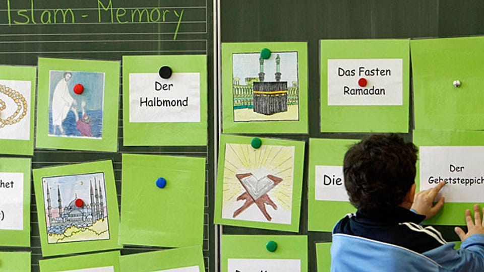 Islamischer Religionsunterricht an einer Schule in Deutschland.