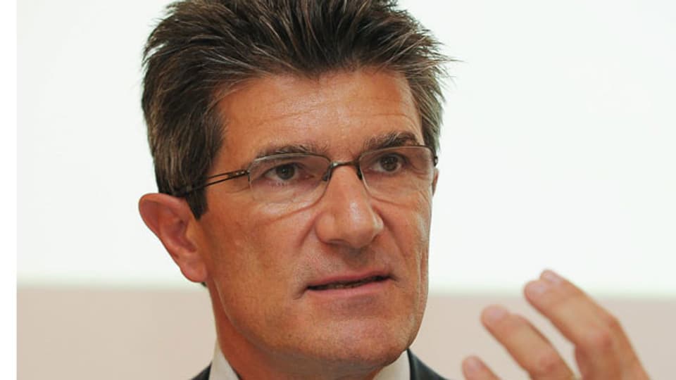 Patrick Odier anlässlich einer Pressekonferenz am 4.9.2012 in Zürich.