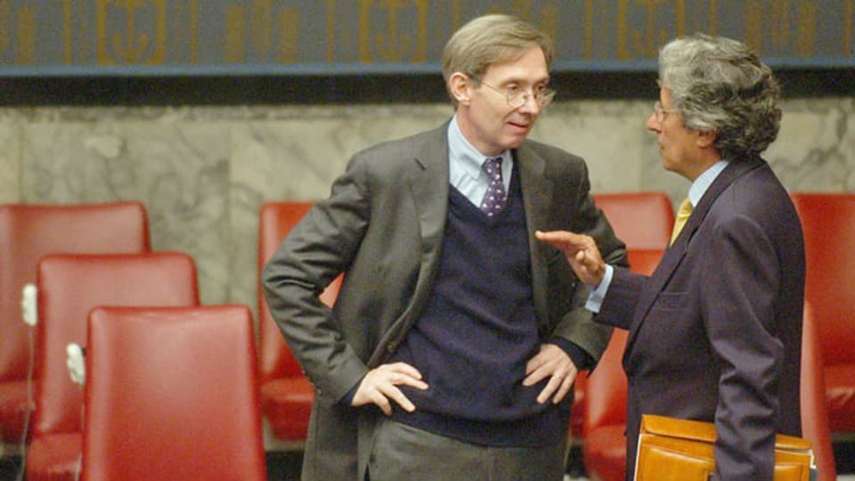 Michel Duclos, französischer Botschafter in der Schweiz, links im Bild.