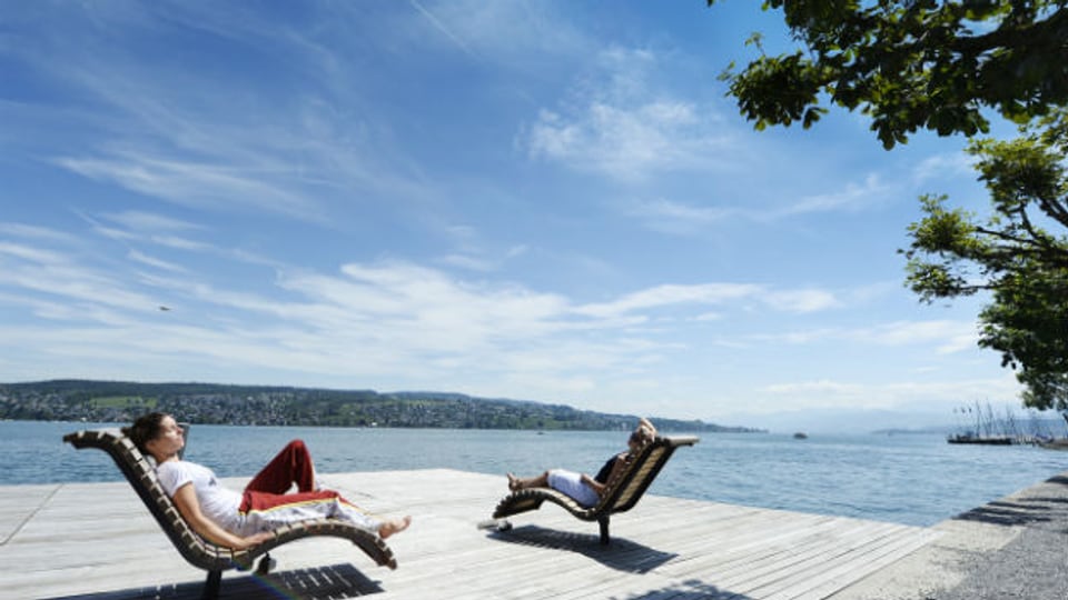 In der Schweiz eher selten dieses Jahr: Sommermoment am Zürichsee.