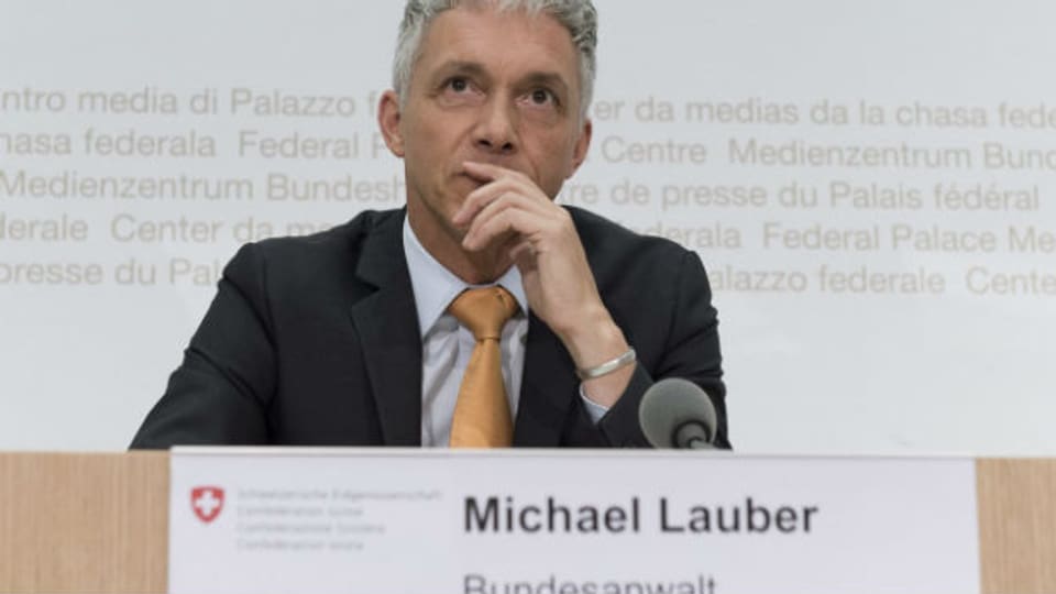 Bundesanwalt Lauber bei der Medienorientierung am Dienstag in Bern.