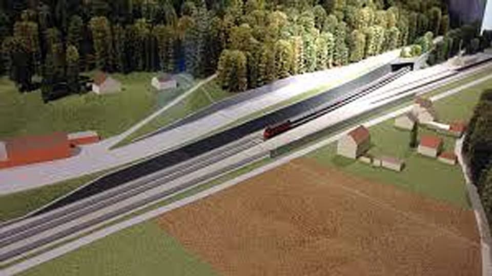 Modell der Einfahrt in den Eppenbergtunnel.