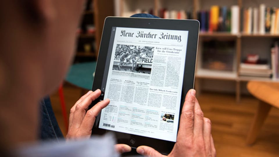 Online statt Papier: Die Neue Zürcher Zeitung (NZZ) auf dem ipad.