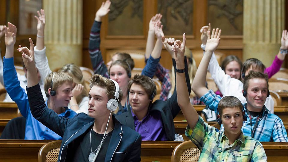 Im Jugendparlament.