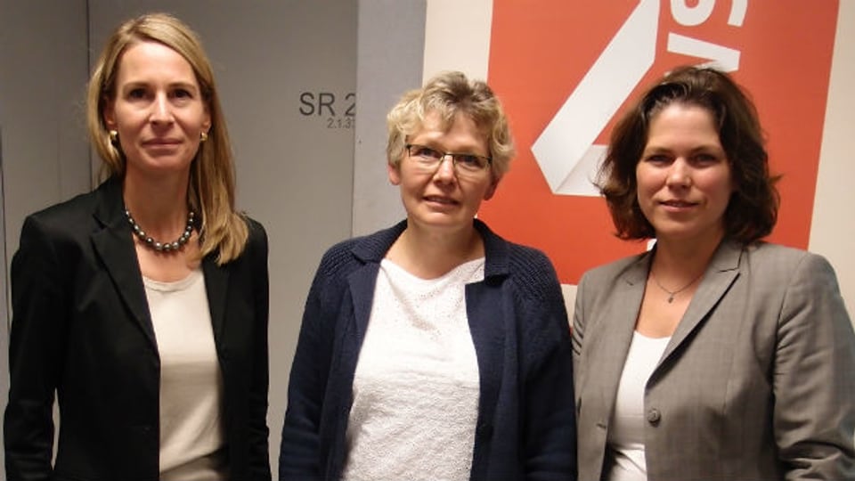 Katja Gentinetta, Christine Bühler, Michelle Beyeler (v.l.n.r.)