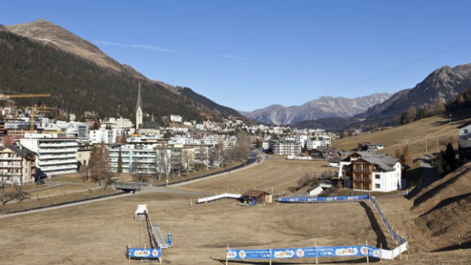 Das Skischulgelände am Bolgenhang in Davos.