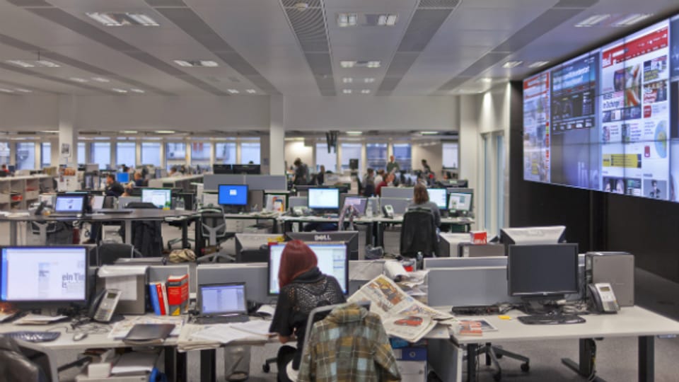Blick in den Blick-Newsroom von Ringier im Jahre 2012.