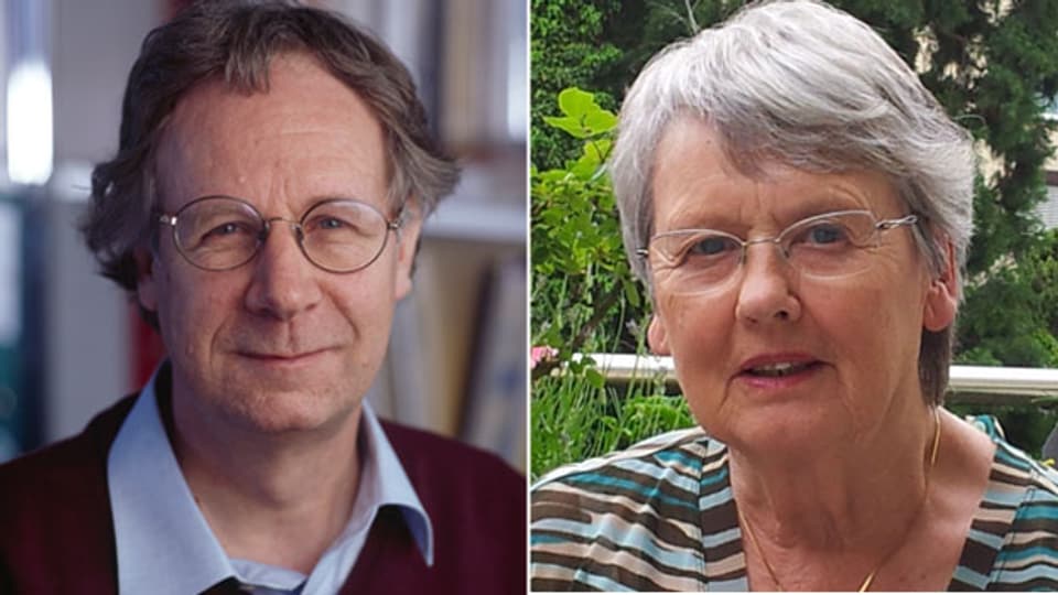 François Höpflinger, Soziologe und Altersforscher (links) und Brigitte Poltera, Autorin von seniorweb.ch.