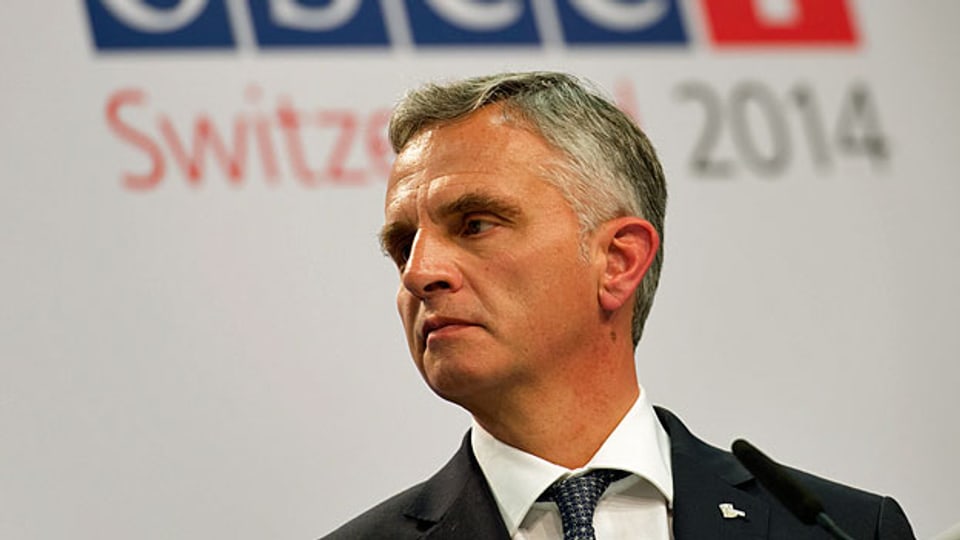 Didier Burkhalter an der OSZE-Konferenz in Basel.