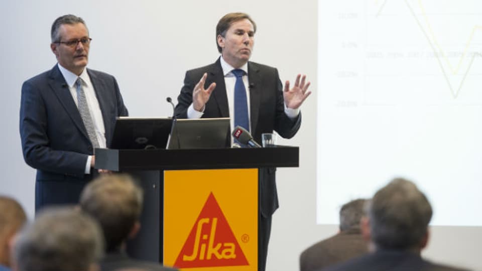 Verwaltungsrtas Präsident Paul Haelg und CEO Jan Jenisch wehren sich gegen den SIKA-Verkauf