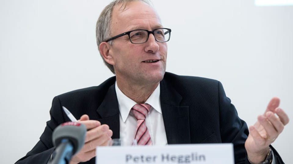 Peter Hegglin, Präsident der Konferenz der kantonalen Finanzdirektorinnen und Finanzdirektoren (FDK),  am 12. Dezember 2014 in Bern.