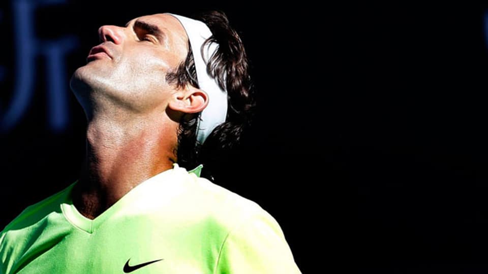 Roger Federer bei den Australian Open in Melbourne, Australien, am 23. Januar 2015.