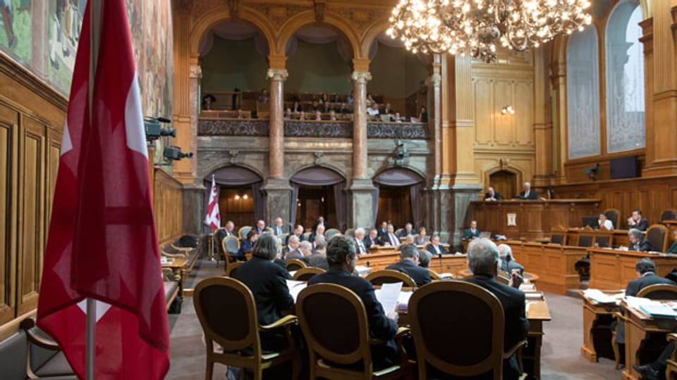 Der Ständeratssaal war lange die Domäne der bürgerlichen Mitte. Auf 34 von 46 Sesseln sassen Politiker der FDP und CVP.