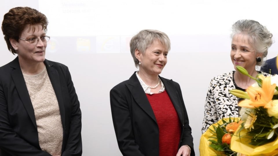 Die drei neuen Frauen im Zürcher Regierungsrat: Silvia Steiner CVP, Jacqueline Fehr SP, Carmen Walker Späh FDP (von links nach rechts)