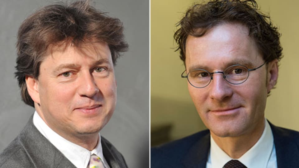 Zwei Ökonomen - zwei Meinungen: Reiner Eichenberger, Leiter des Seminars für Finanzwissenschaft an der Universität Freiburg (links) und Daniel Lampart, Chefökonom SGB.