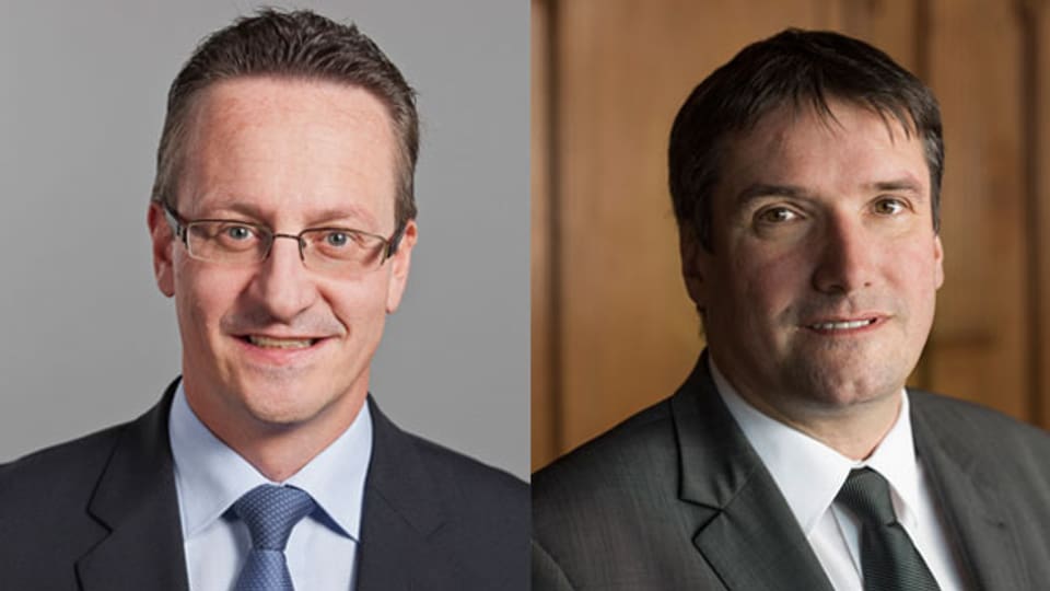 Martin Schmid, FDP links und Christian Levrat, SP, rechts.