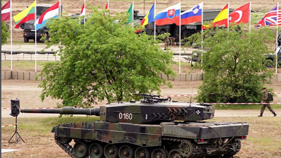 Die Drohgebärde der Nato aus Polen an Putin: Panzer bei der Nato-Übung in Polen am 18. Juni 2015.