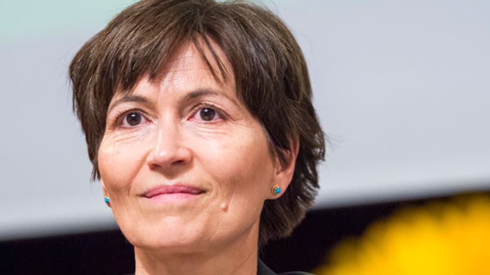 Regula Rytz, Co-Präsidentin Grüne Schweiz an der Delegiertenversammlung in Rotkreuz am 23. August 2014.