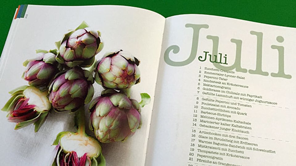 Eine Doppelseite aus einem Wildeisen-Kochbuch. Annemarie Wildeisen ist experimentierfreudig – Gäste werden mit neuen Kreationen überrascht.