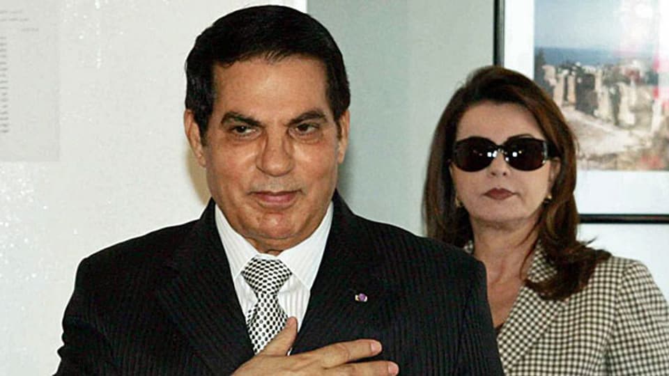 Im Ständerat wurde nicht eine Stimme laut, die Potentaten das Recht auf Verjährung einräumen wollte. Bild: Der ehemalige tunesische Präsident Ben Ali mit Ehefrau Leila.