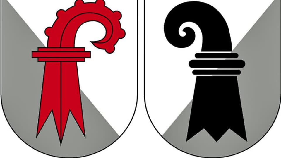 ie beiden Wappen von Basel.