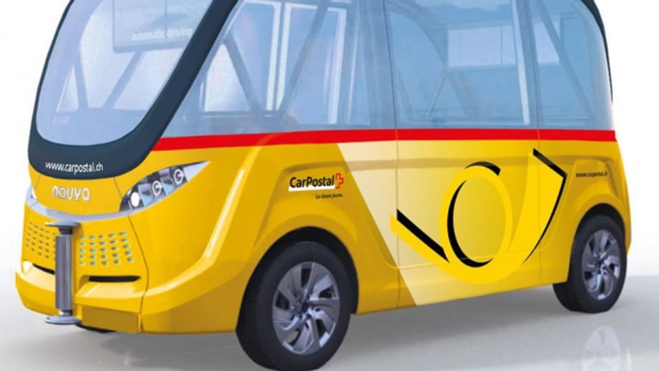 Die Post hat zwei «Arma»-Fahrzeuge des französischen Herstellers Navya gekauft - in schönem Postauto-Gelb.