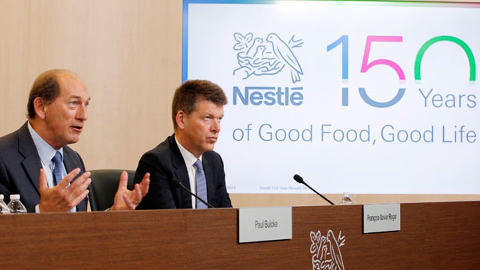 Nestlé CEO Paul Bulcke (links) und Finanzchef Francois-Xavier Roger.