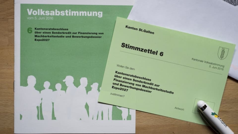 Eine Mehrheit hat ein «Nein» in die Urne gelegt: Die Stimmzettel zum Planungskredit der Expo 2027 in den Kantonen Thurgau und St. Gallen.