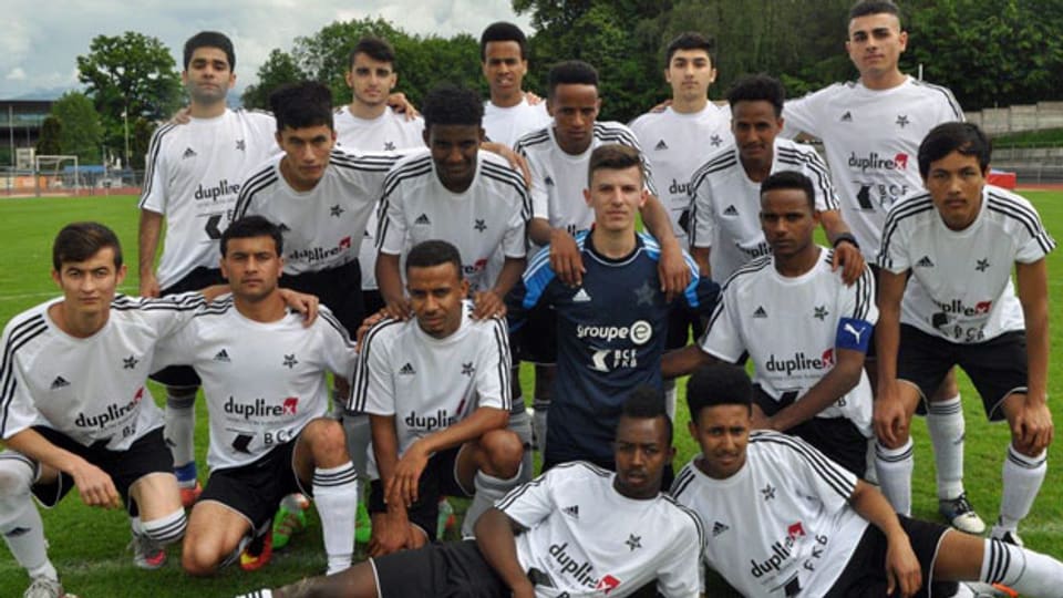 Die Junioren A des FC Freiburg kommen aus Eritrea, Afghanistan, Albanien und Syrien.