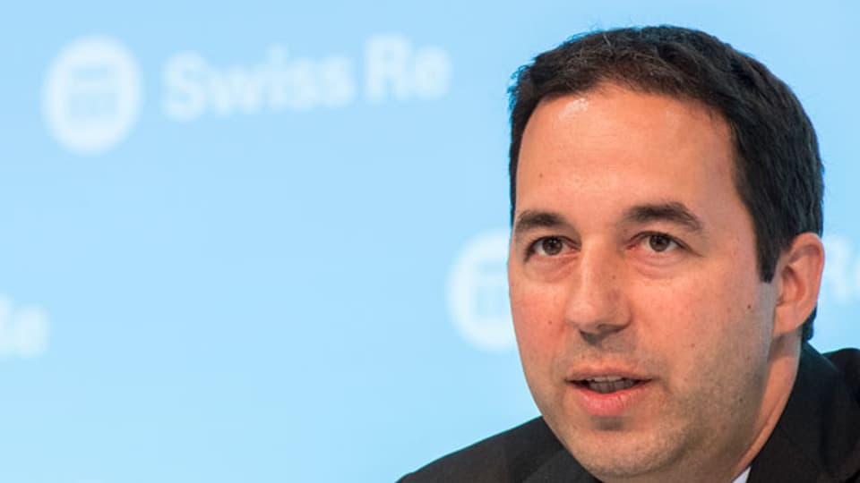 Christian Mumenthaler, CEO Swiss Re, informiert zum Halbjahresergebnis 2016 an einer Pressekonferenz am 29. Juli 2016 in Zürich.