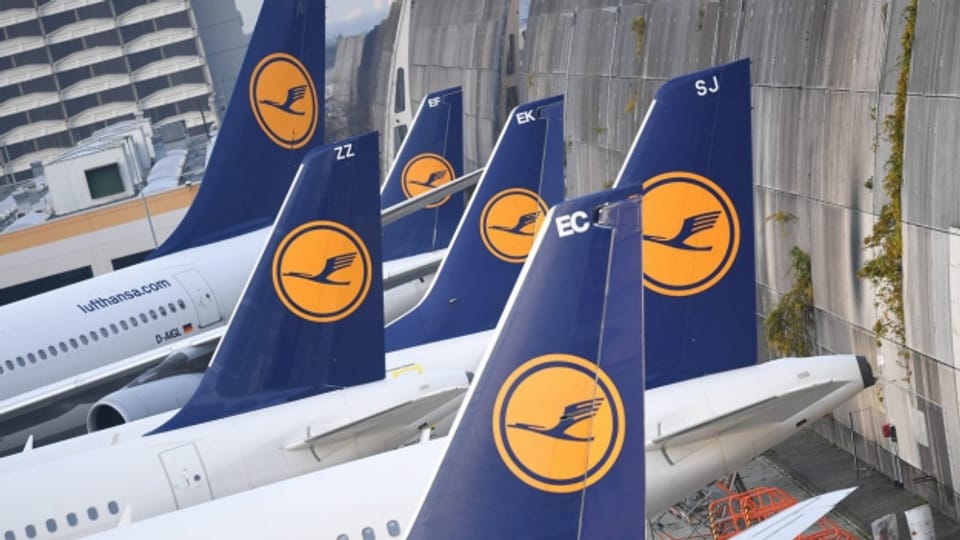 Viele Lufthansa-Maschinen wie hier in Frankfurt bleiben wegen des Streiks auf dem Boden