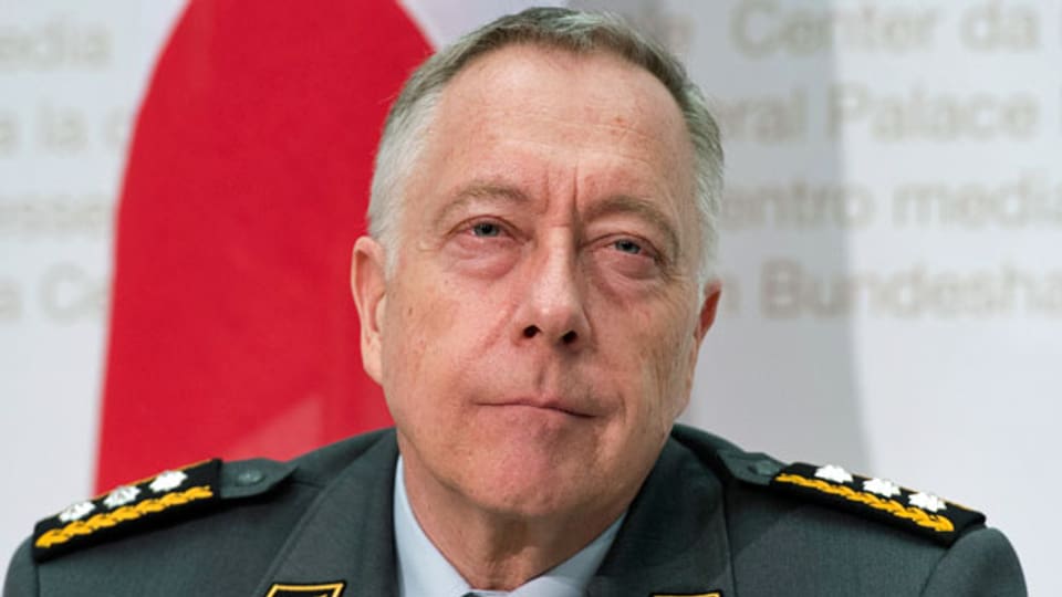André Blattmann, Chef der Armee, kommuniziert am 23. März 2016 seinen vorzeitigen Abgang.