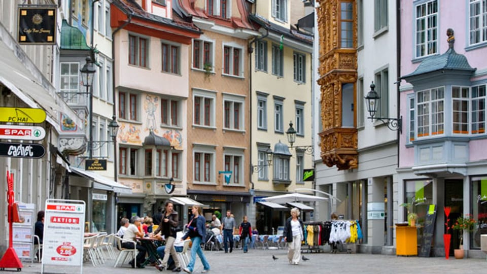 In St. Gallen hat es viele günstige Wohnungen, welche es sonst in grösseren Städten kaum gibt. Bild: St. Galler Innenstadt.