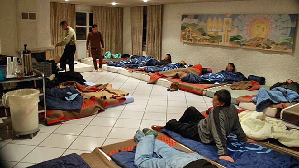 Notschlafstelle für Arbeitsmigranten in Zürich.