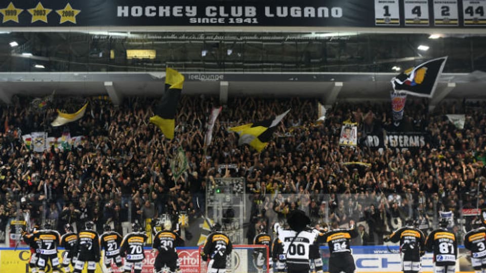 Der HC Lugano feiert das Halbfinale