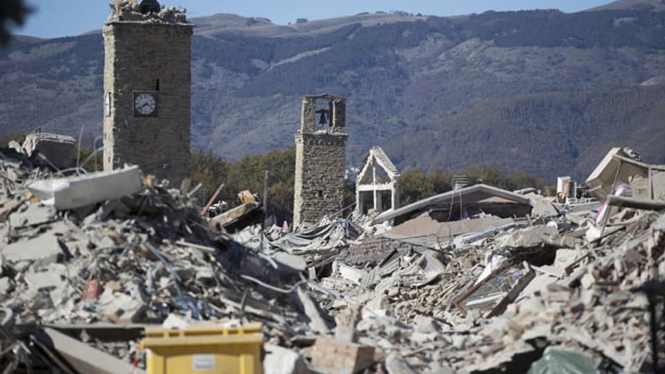 Erdbeben, Stürme, Überschwemmungen und Waldbrände haben 2016 in vielen Regionen der Welt schwere Verwüstungen angerichtet. Bild: Amatrice.