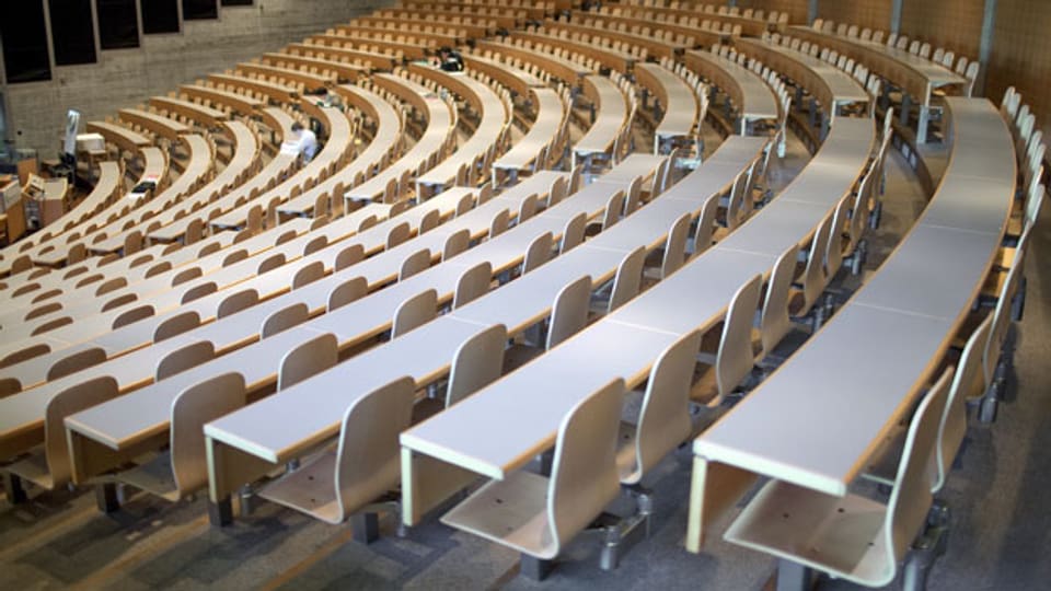 Der grosse Hörsaal «Audimax» der Hochschule St. Gallen.