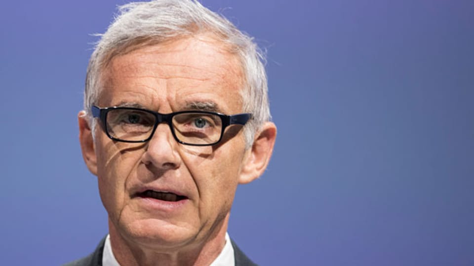 Urs Rohner, Präsident der Credit Suisse, an der GV im Hallenstadion in Zürich am 28.4.2017.