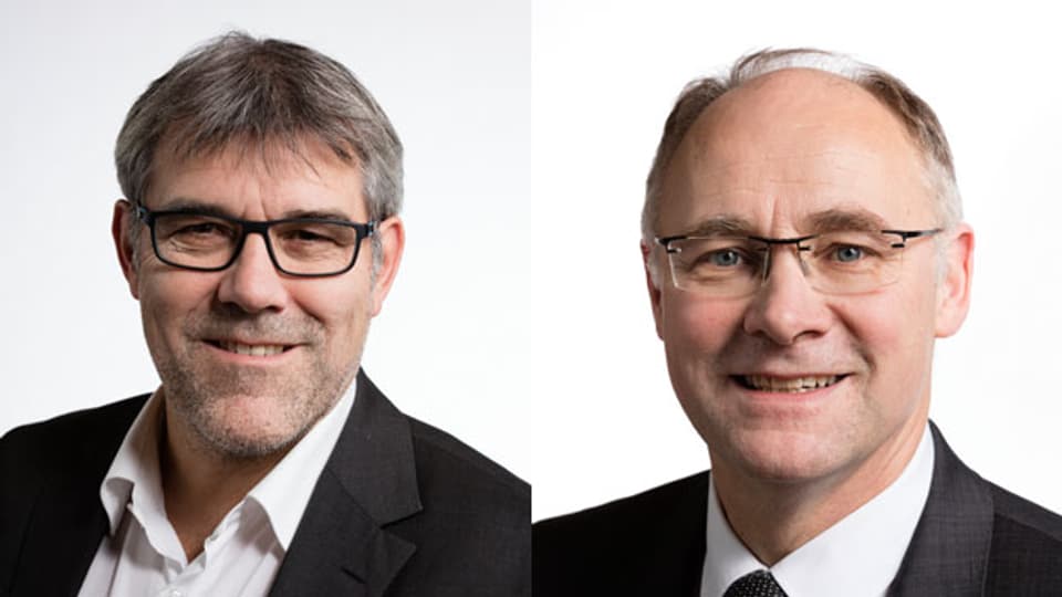 Eric Nussbaumer, Nationalrat SP (links im Bild); Hansjörg Knecht, Nationalrat SVP.