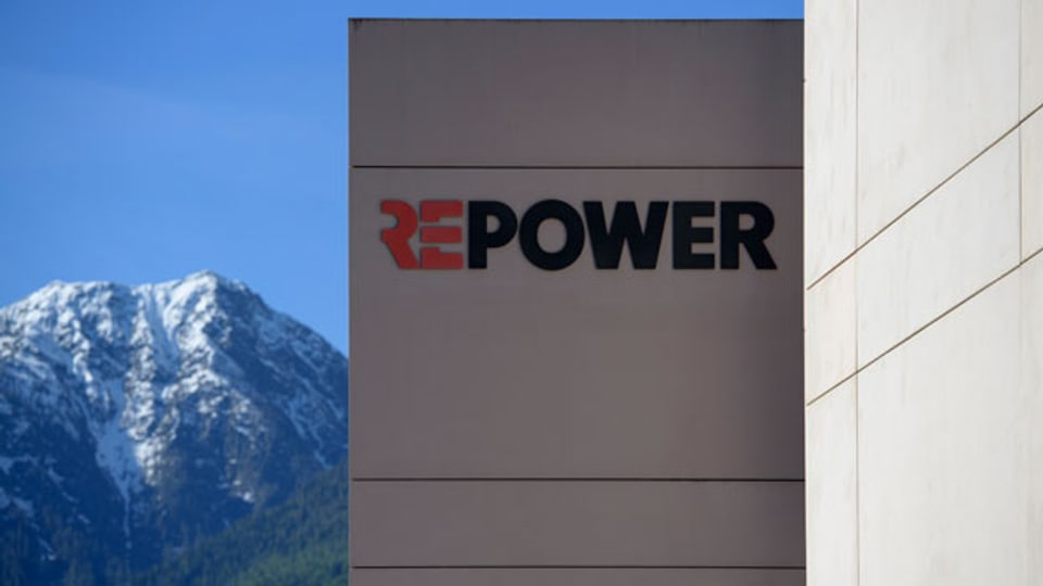 Das Logo des Schweizer Energieunternehmens Repower.