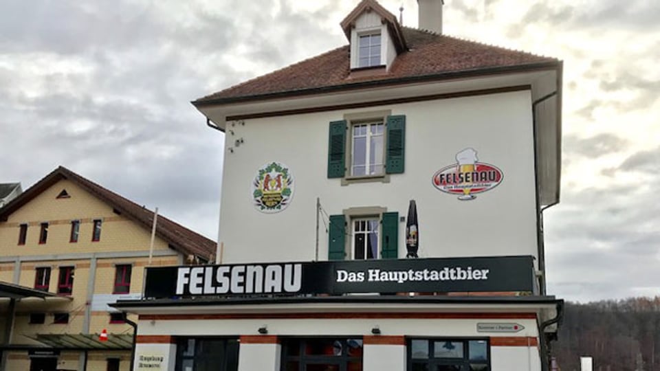 Das Gebäude der Felsenau-Brauerei.