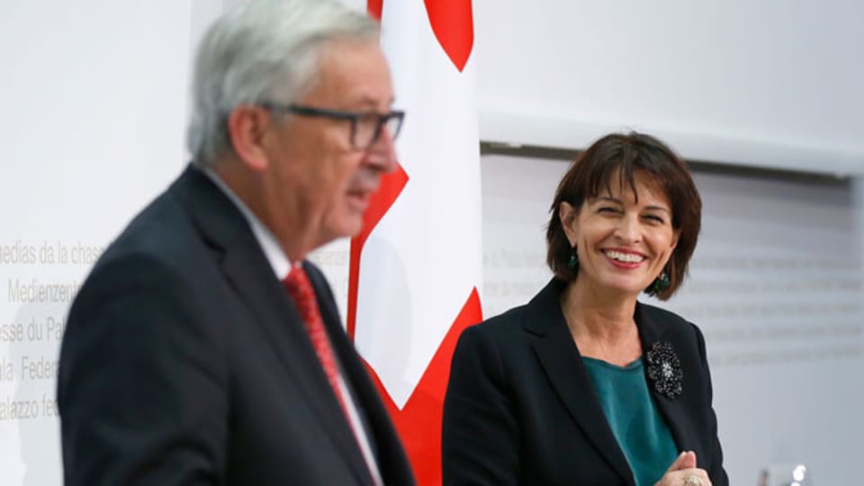 EU-Kommissionspräsident Jean-Claude Juncker und Doris Leuthard am 23. November in Bern.