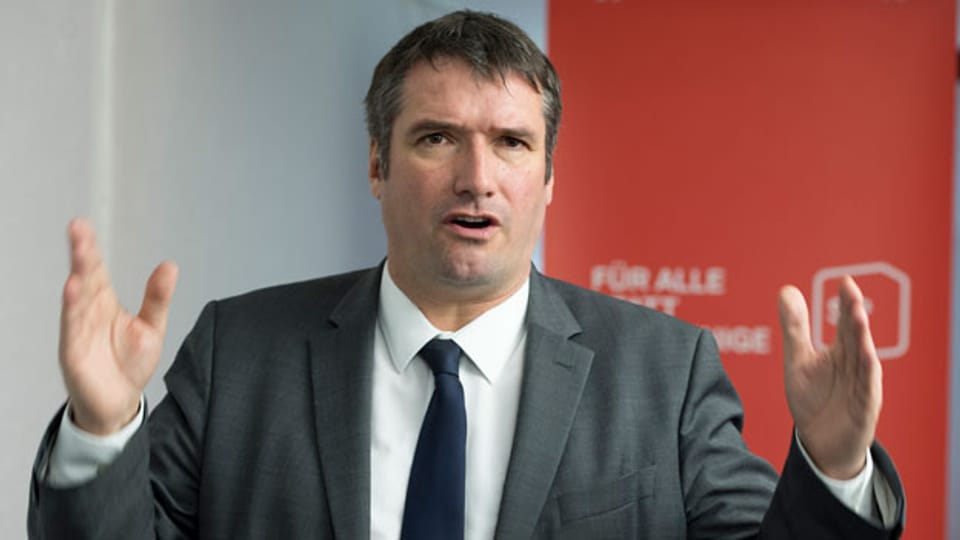 Christian Levrat, SP-Präsident, am traditionellen Dreikönigsaperitif am 5. Januar 2018.