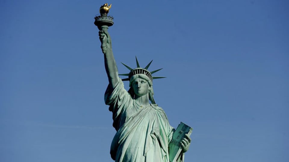 Die Freiheitsstatue ist ein häufig verwendetes Symbol libertärer Parteien, Medien und Gruppen