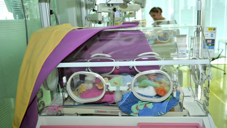 Auf der Neonatologie am Kinderspital Basel.